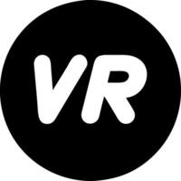 VR Black Circle for Virtual Reality Applications and Design vector