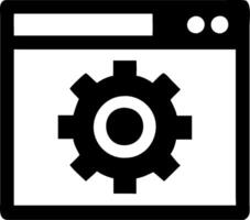 Web Browser Settings Gear for User Interface Design vector