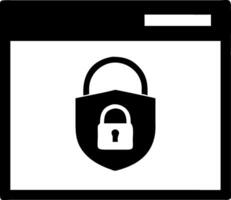 Website Security with Lock Symbol for Cyber Protection Illustrations vector