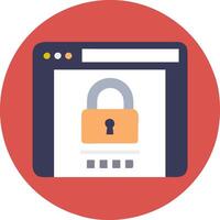 Web Security with Lock Symbol Representing Online Safety and Data Protection vector