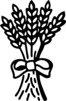 Wheat Sheaf Illustration Rustic Harvest Symbol for Design and Craft Projects vector