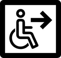 Wheelchair Accessible Exit Symbol Handicap Access Illustration vector