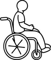 Wheelchair User Symbolizing Accessibility and Inclusion vector