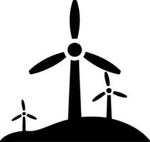 Wind Turbine Energy Symbol for Renewable Resources and Eco-Friendly Projects vector