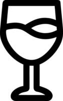 Wine Glass Outline Simple Design for Logos and Art Projects vector