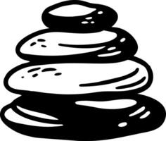 Zen Stone Stack Illustration for Meditation and Relaxation Decor vector