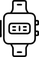 Macro Close up of Futuristic Smartwatch Charging Dock with LED Indicators and Copy Space vector