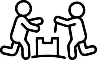 Kids Playing with a Sandcastle Set vector