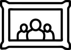Glossy background with a family photo frame and a glowing gift box in the corner ample space for copy. vector