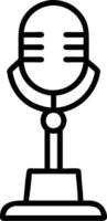Glossy surface with a microphone at a corporate award event vector