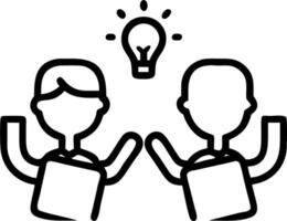 Kids Brainstorming with Interactive Tools vector