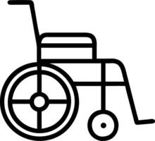 Glossy surface with an empty wheelchair in a sunlit room vector