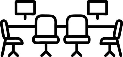 Glossy Team Working Space with Multiple Desks and Chairs vector