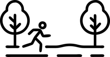 Glossy Park Path with Joggers vector