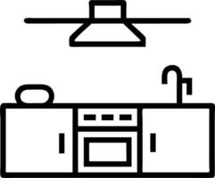 Modern kitchen with glossy background and copy space vector