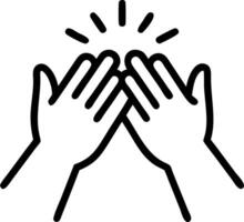 Macro of High Five After Team Milestone vector