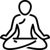 Peaceful meditation scene with soft abstract bokeh background vector