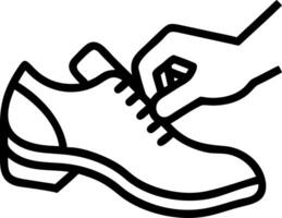 Macro of Employee Tying a Shoelace for a Corporate Race vector