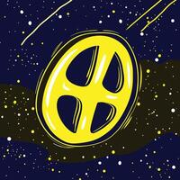 Cosmic Wheel Abstract Space Art vector