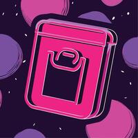 Pink Portable Storage Container with Handle vector