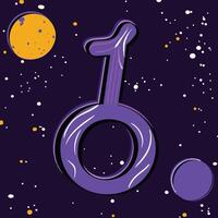 Cosmic Symbol Abstract Space Art vector