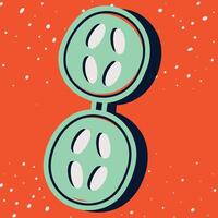 Abstract Circular Design with Patterned Elements vector