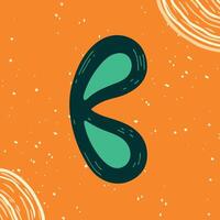 Abstract Teal and Orange Design Element vector