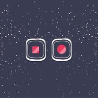 Stop and Record Buttons User Interface Design vector