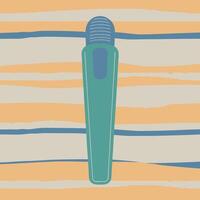 Teal Device with Textured Top A Stylish Gadget vector