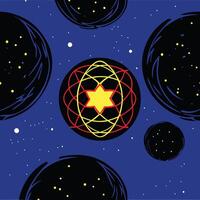 Cosmic Star Celestial Body in Deep Space vector