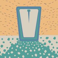 Abstract Scale Design Teal, Beige, and Gray Pattern vector