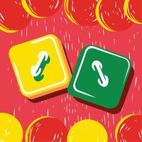 Abstract Colorful Blocks with Symbolic Design vector