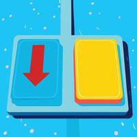 Abstract Dual Button with Down Arrow and Blank Space vector