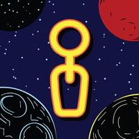 Cosmic Symbol Abstract Space Design vector