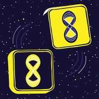 Abstract Infinity Symbol in Space vector