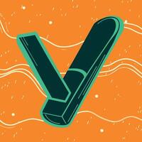 Abstract Checkmark Design Element Graphic vector