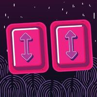 Double Arrow Buttons Up and Down Navigation vector