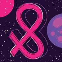 Cosmic Ampersand Abstract Art in Space vector