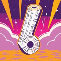 Abstract Log Cosmic Roll Design vector