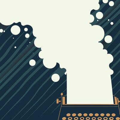 Abstract Typewriter Illustration Creative Writing Inspiration