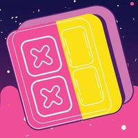 Abstract Colorful Design with Cross and Rectangular Shapes vector