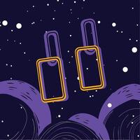 Cosmic Rectangular Tags Abstract Space Design vector