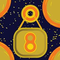 Abstract Number Eight Cosmic Design vector