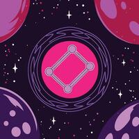 Cosmic Geometry Abstract Space Art vector