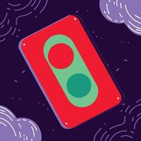 Abstract Red and Green Signal Design vector