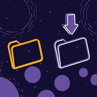 File Transfer Downloading to a New Folder vector