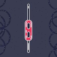 Abstract Graphic Design Element Vertical Capsule Shape vector