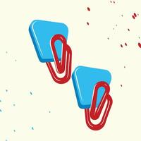 Abstract Interlinked Shapes Red and Blue Design vector