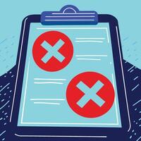 Checklist Identifying and Addressing Errors vector