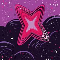 Cosmic Starburst Abstract Space Art vector